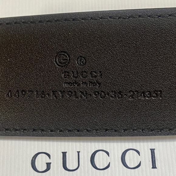 Authentic Mens canvas Gucci Belt Size 154 - Picture 3 of 5